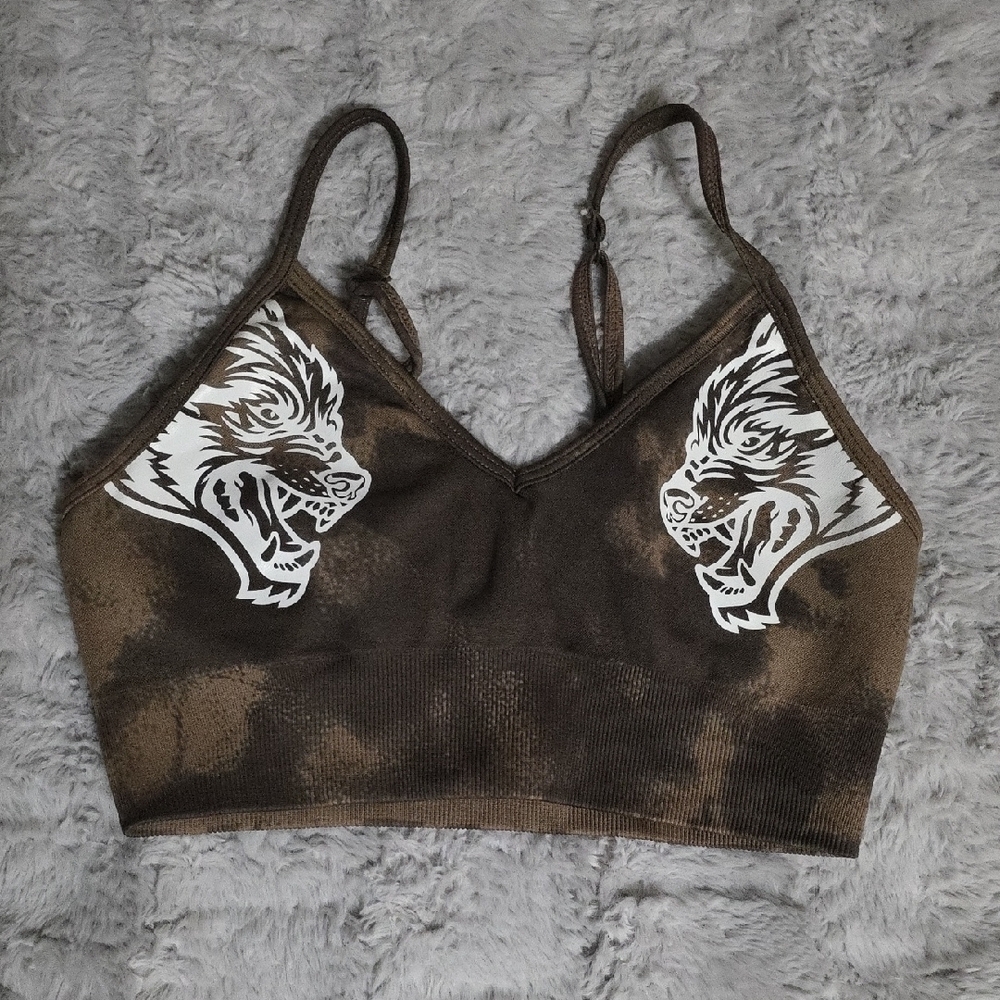 Darc Sport Brown and White Sports Bra